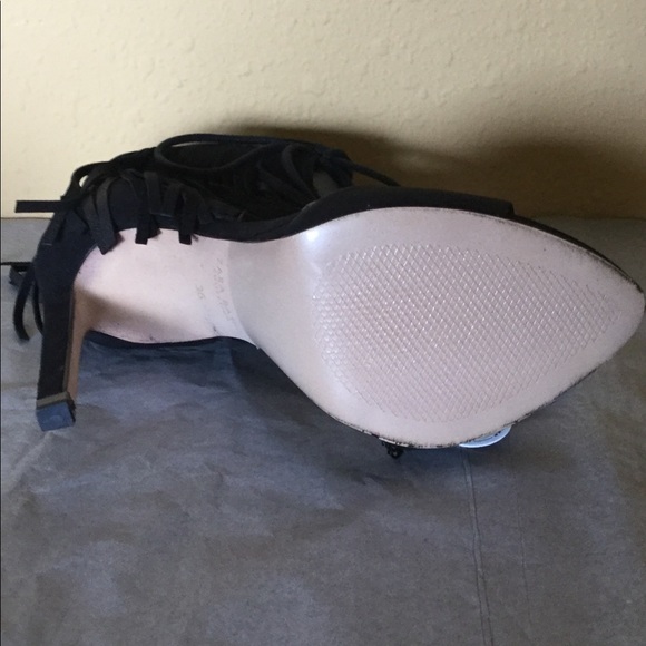 NWT Zara fringe suede heels - Picture 4 of 6